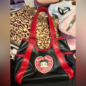 Betty Boop Black and Red Shoulder Bag